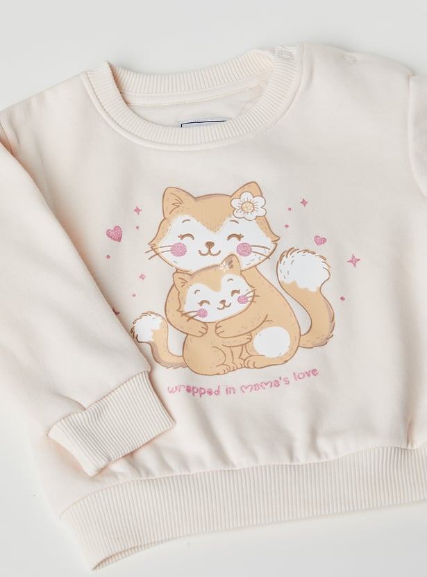 Girls Printed Sweatshirt