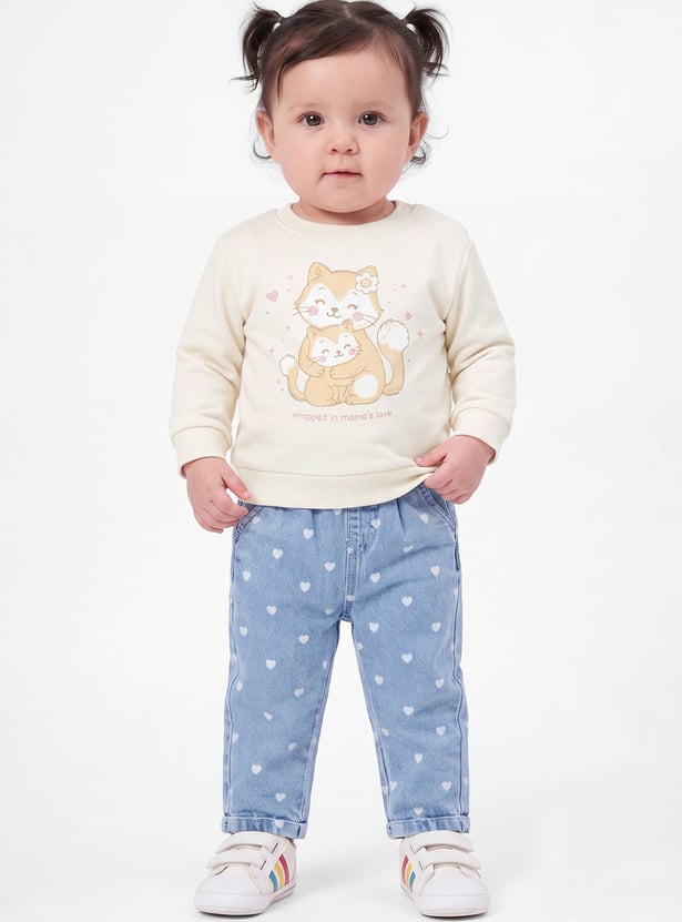 Girls Printed Sweatshirt