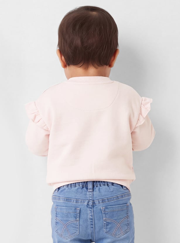 Girls Floral Print Sweatshirt