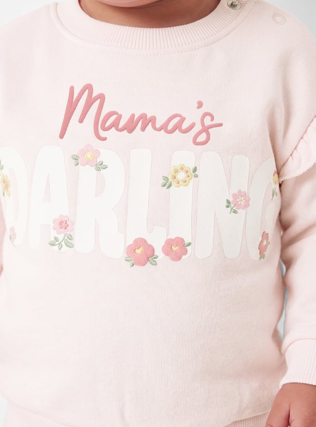 Girls Floral Print Sweatshirt