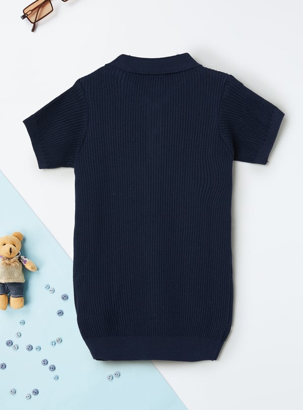 Boys Solid Polo T-shirt
