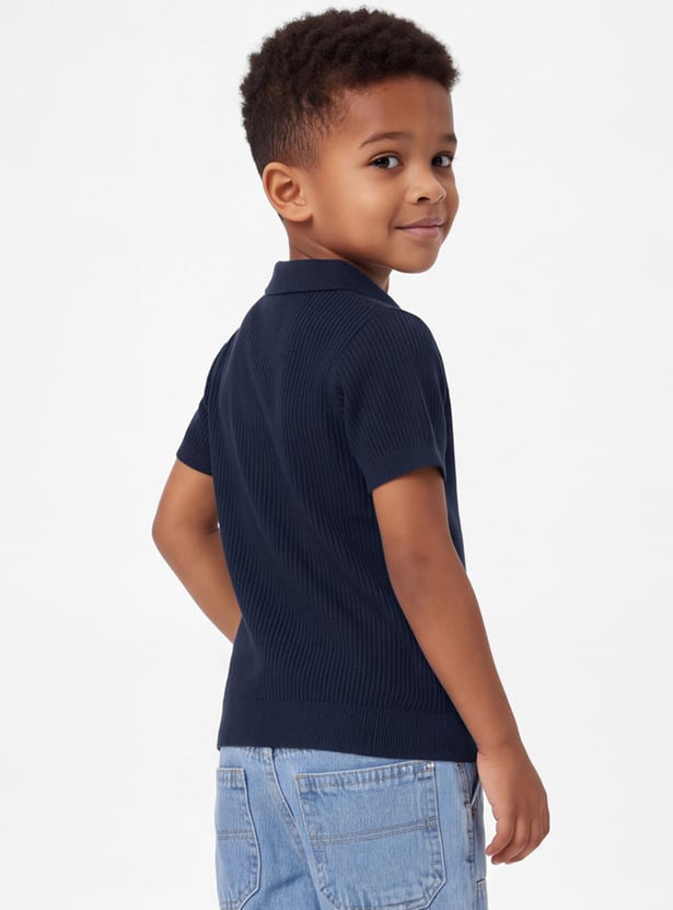 Boys Solid Polo T-shirt