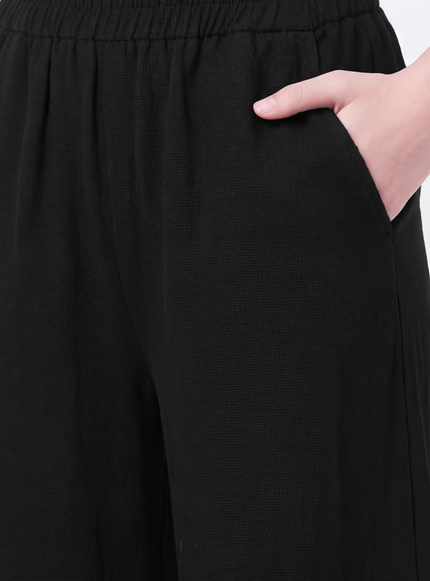 Girls Embroidered Trousers Set