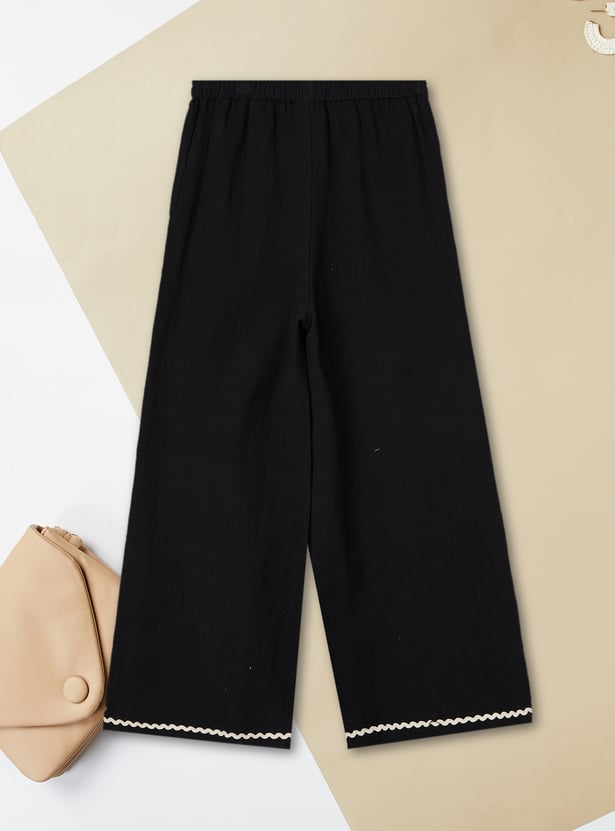 Girls Embroidered Trousers Set