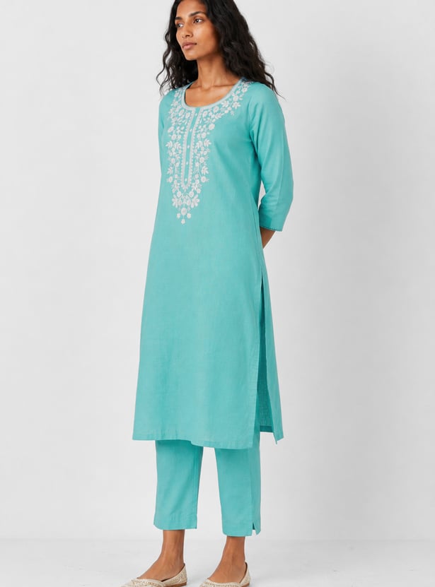 Women Embroidered Kurta Set