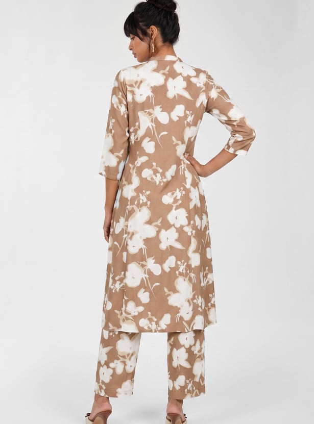 Women Floral Print A-line Kurta Set