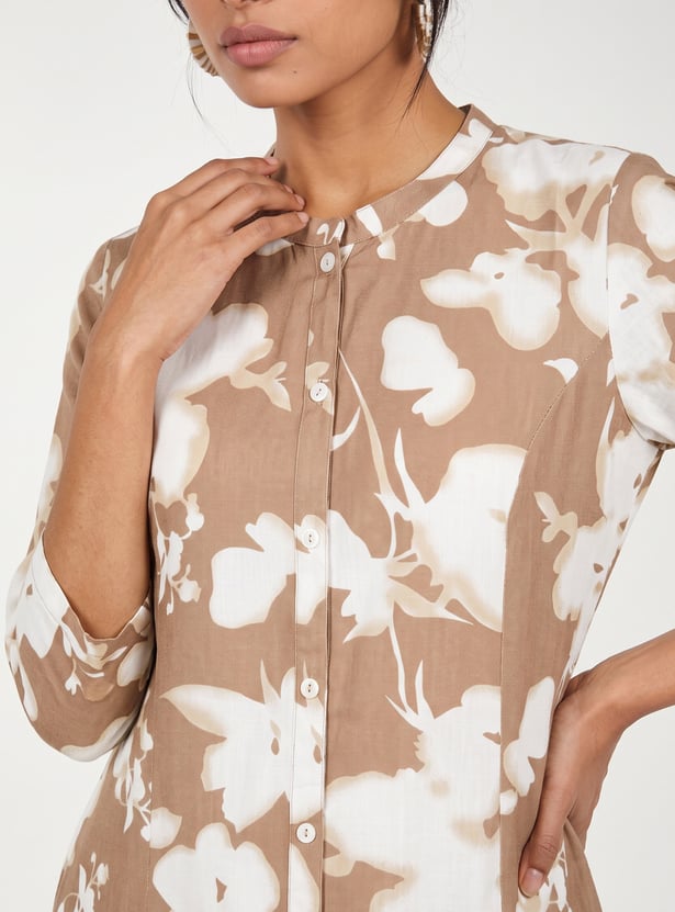 Women Floral Print A-line Kurta Set