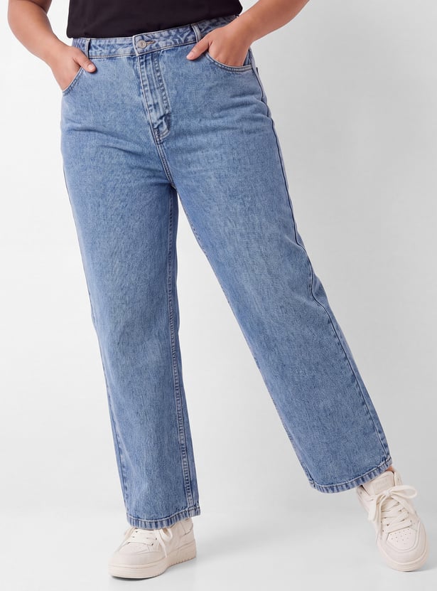 Women High-Rise Wide Leg Jeans