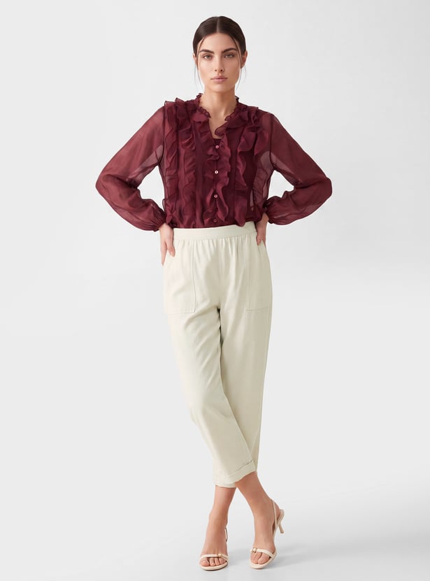 Women Solid Trousers