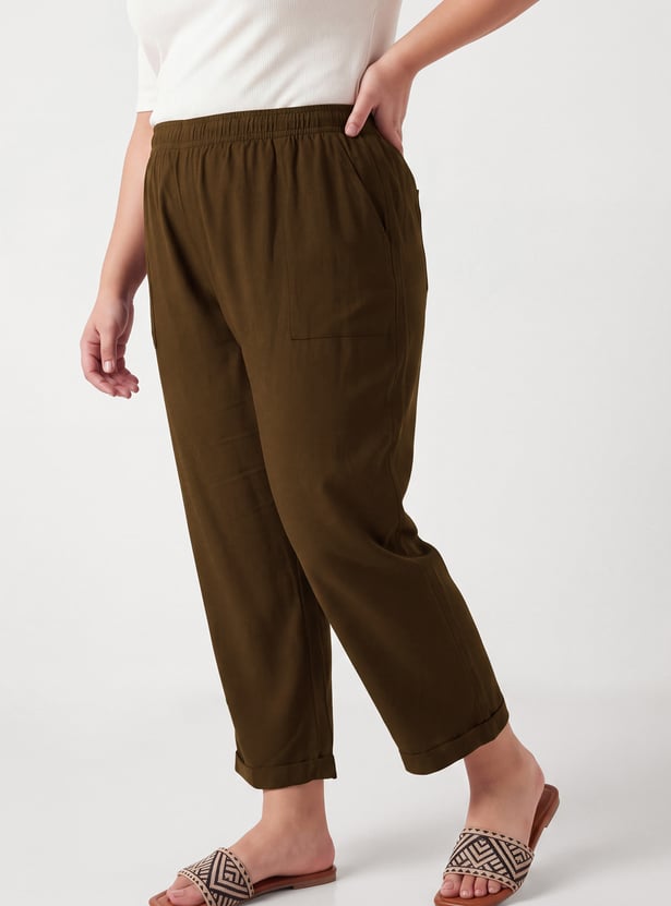 Women Solid Trousers