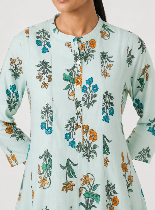 Women Floral A-Line Kurta Set