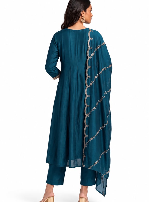 Women Embroidered A-Line Kurta Set
