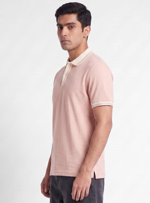 Men Striped Polo T-shirt