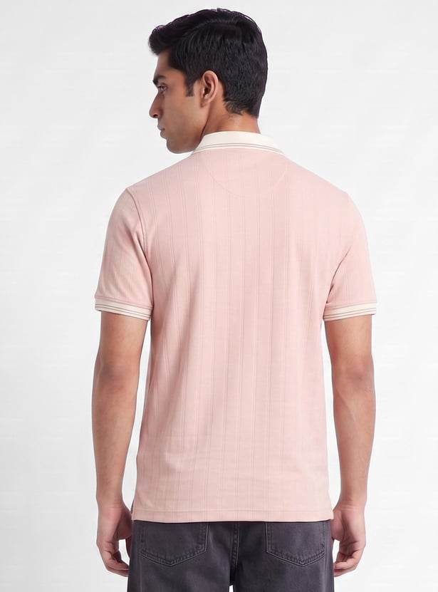 Men Striped Polo T-shirt