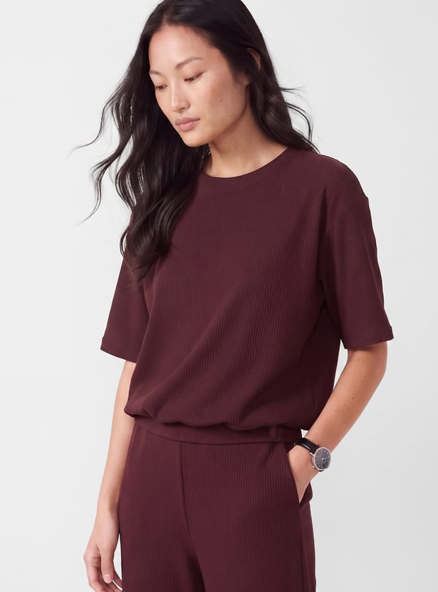 Women Textured T-shirt