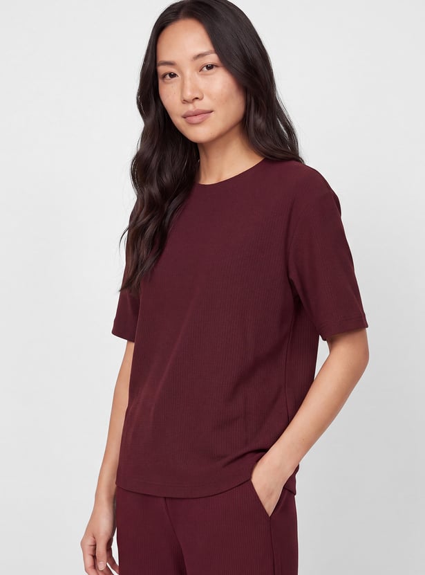 Women Textured T-shirt