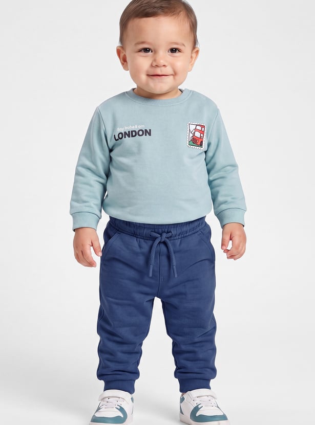 Boys Solid Cargo Joggers - Pack of 2