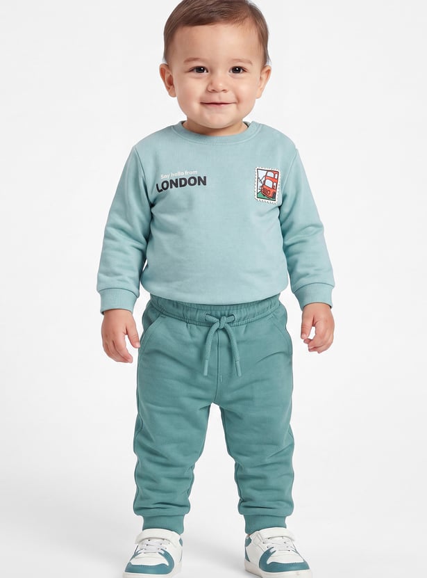 Boys Solid Cargo Joggers - Pack of 2