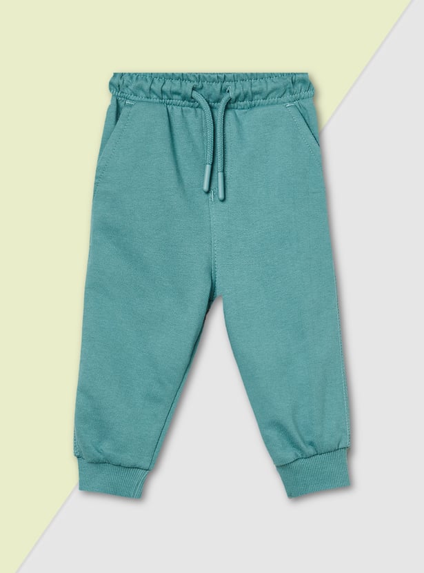 Boys Solid Cargo Joggers - Pack of 2