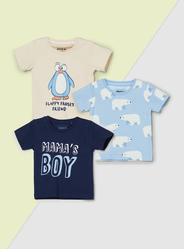 Boys Printed T-shirts - Pack of 3
