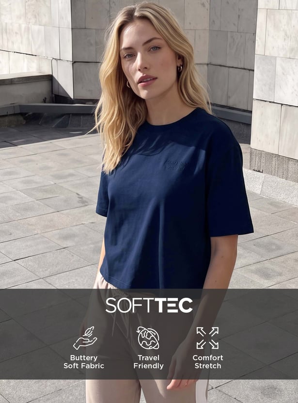 Women Solid Sports T-shirt
