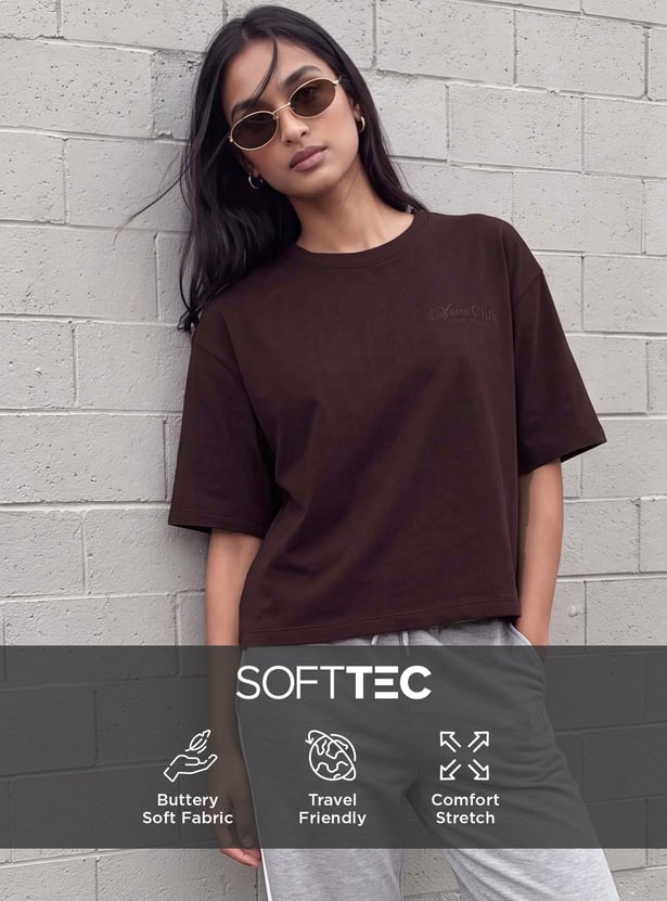 Women Solid Sports T-shirt