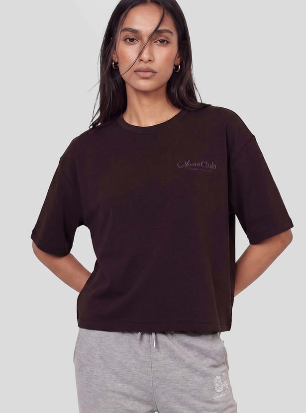 Women Solid Sports T-shirt