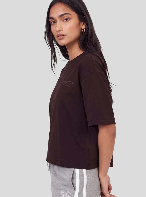 Women Solid Sports T-shirt