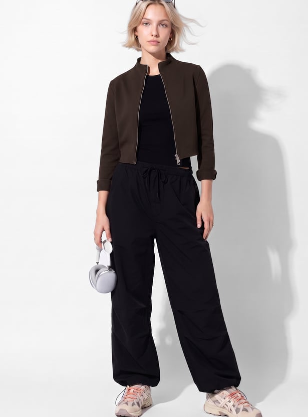 URB_N Women Solid Bomber Jacket