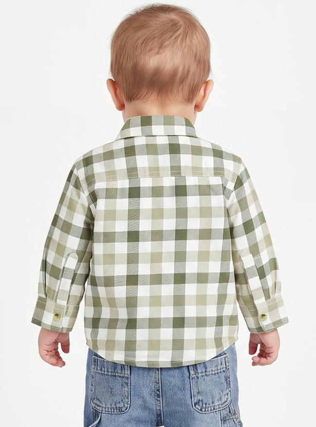 Boys Checked Regular Fit Shirt