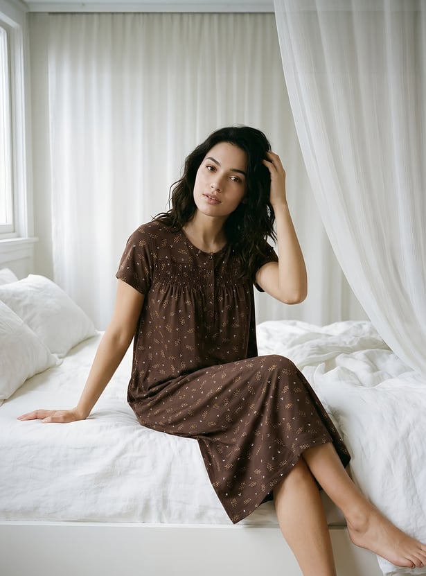 Women Printed Nightgown