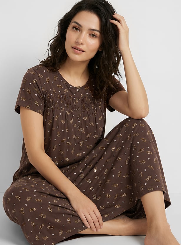Women Printed Nightgown