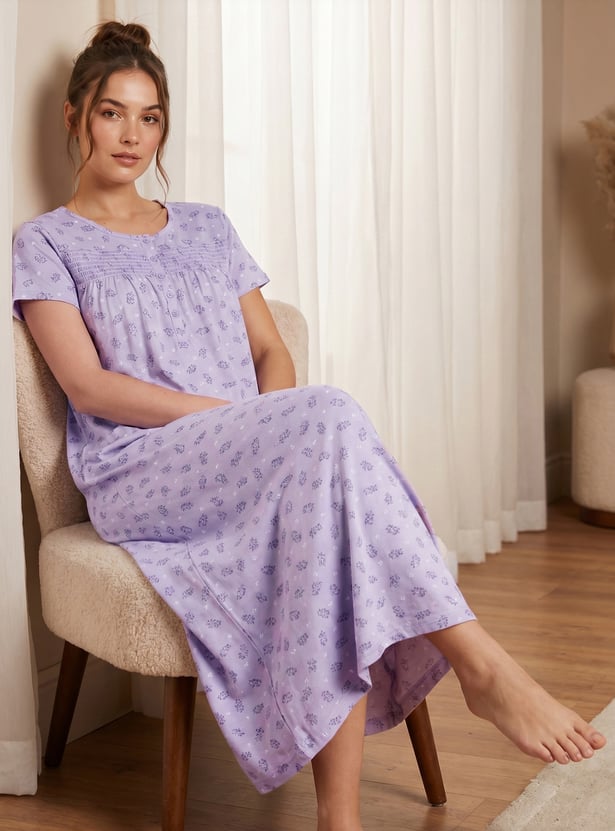 Women Printed Nightgown