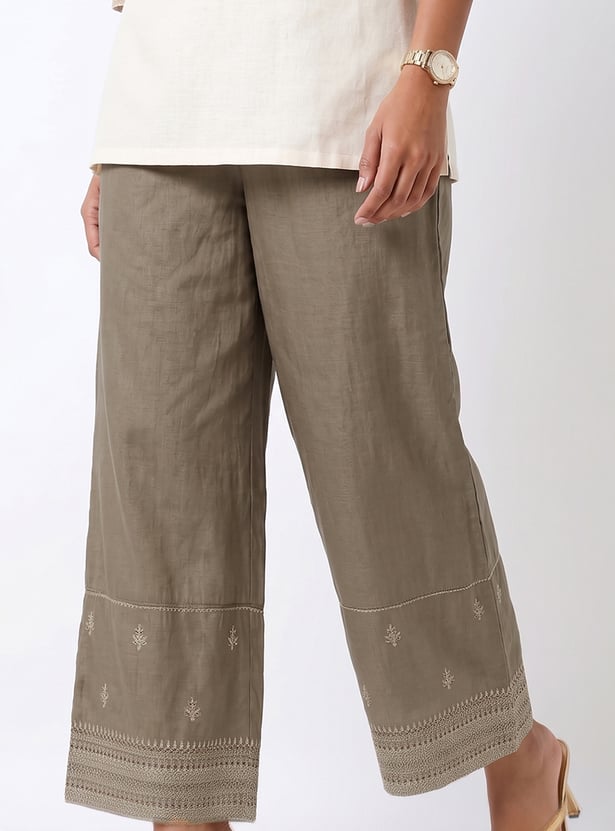Women Embroidered Palazzos