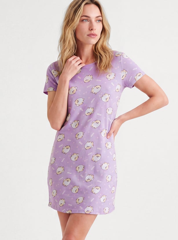 Women Printed Nightdress