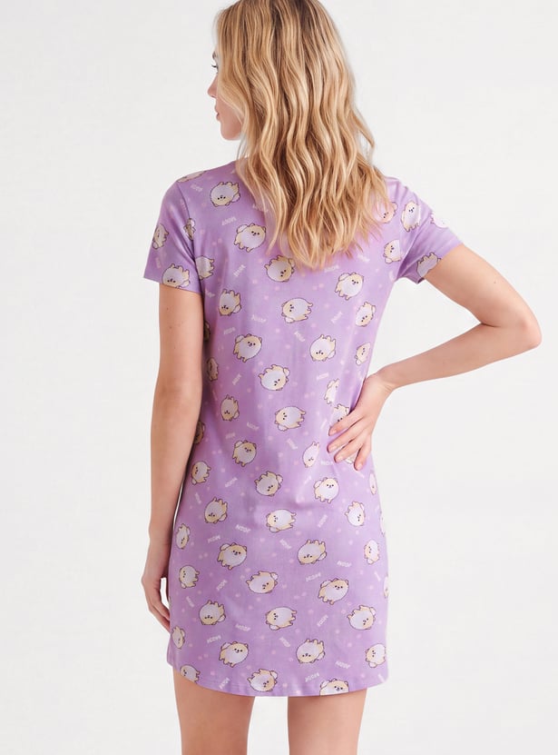 Women Printed Nightdress