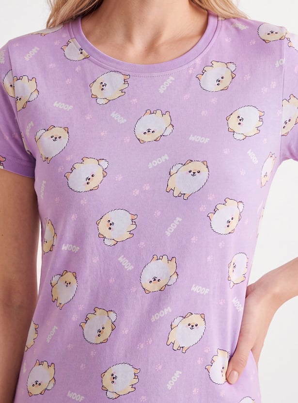 Women Printed Nightdress