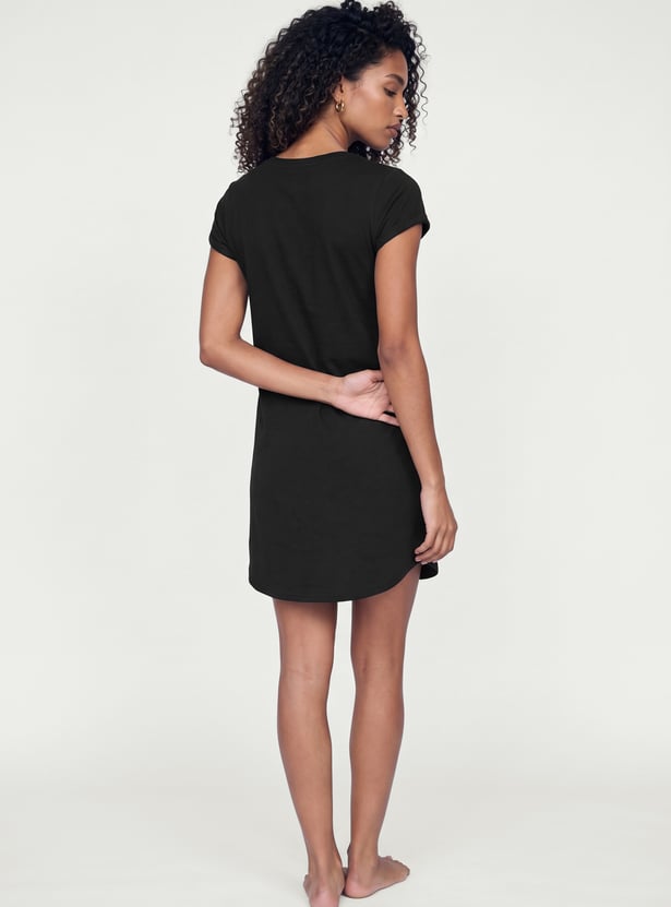 Women Sloth Printed Nightdress