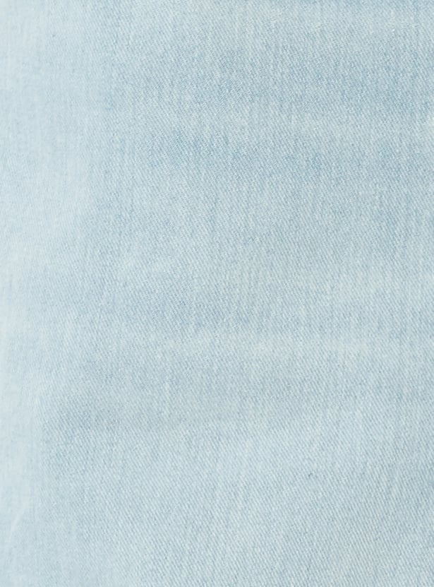 Men Light Wash Relaxed Fit Jeans