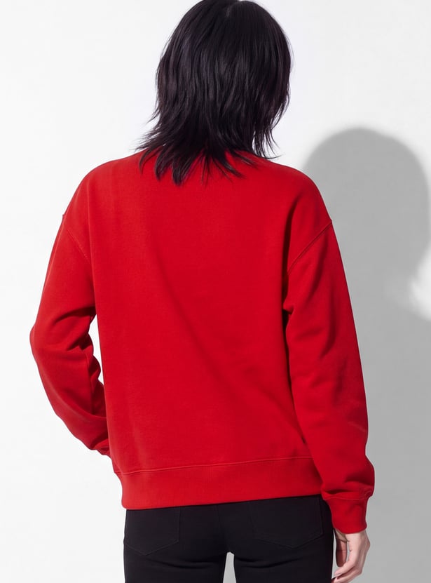 URB_N Women Printed Oversized Sweatshirt