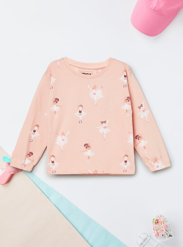 Girls Ballerina Printed T-shirt