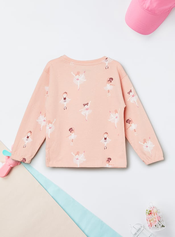 Girls Ballerina Printed T-shirt