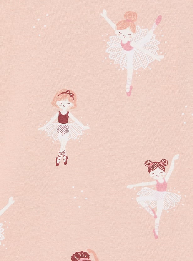 Girls Ballerina Printed T-shirt