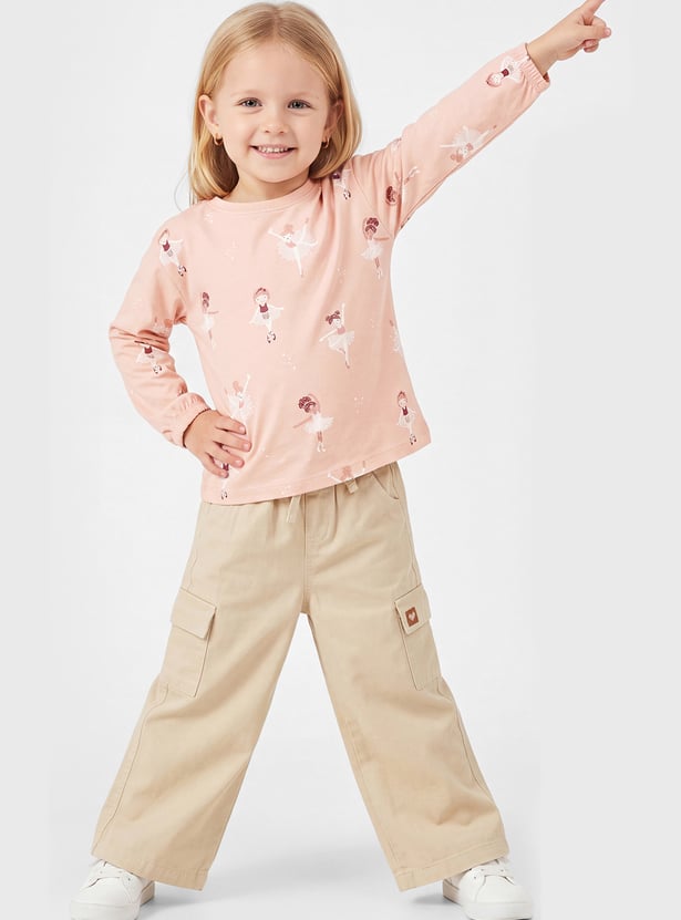 Girls Ballerina Printed T-shirt