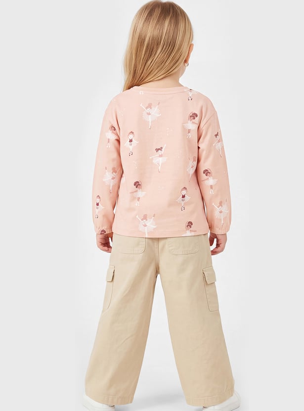 Girls Ballerina Printed T-shirt