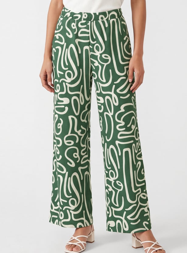 Women Printed Pull-On Pants