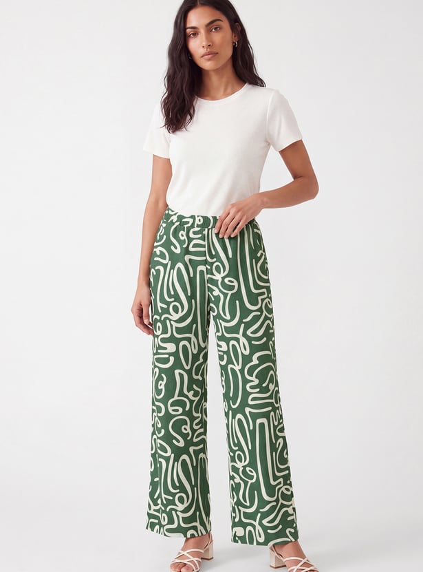 Women Printed Pull-On Pants