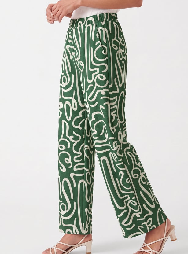 Women Printed Pull-On Pants