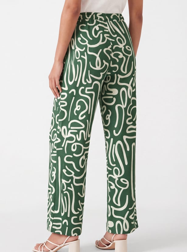Women Printed Pull-On Pants