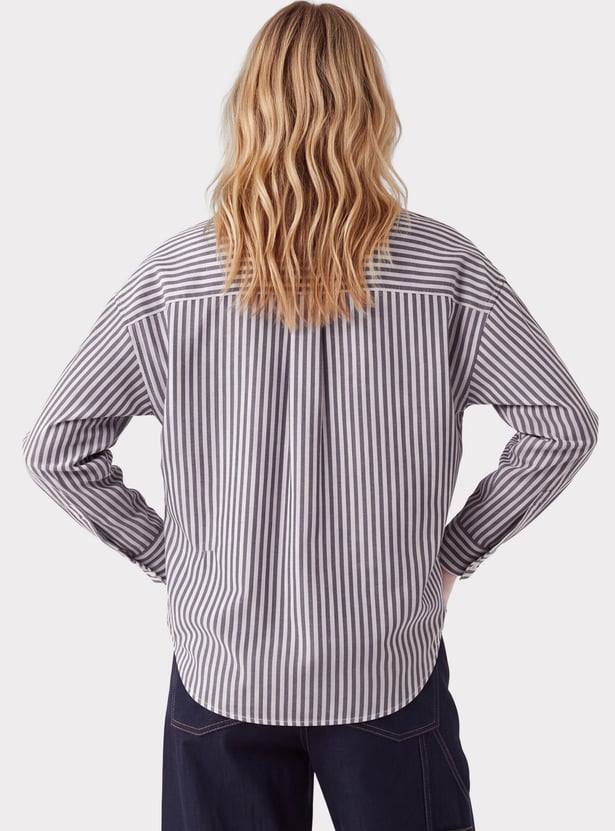 Women Striped Oversized Shirt